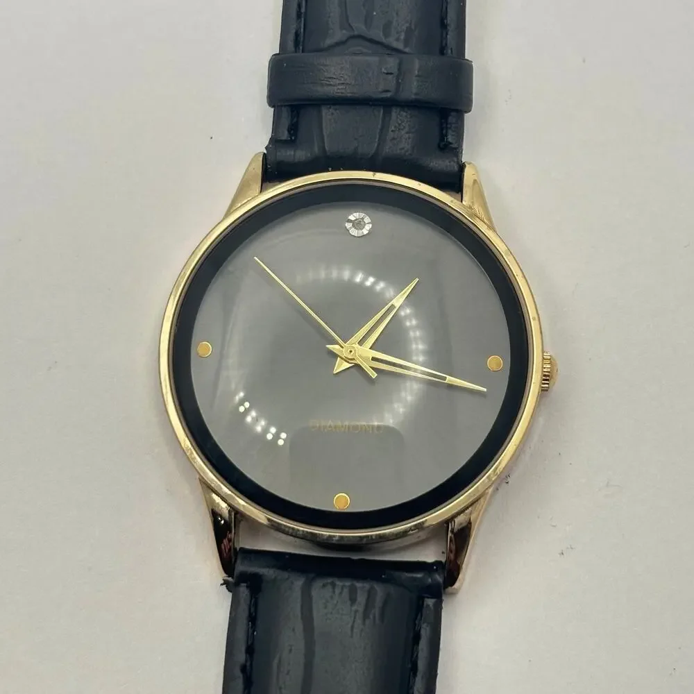 Gold & Black Men's Watch